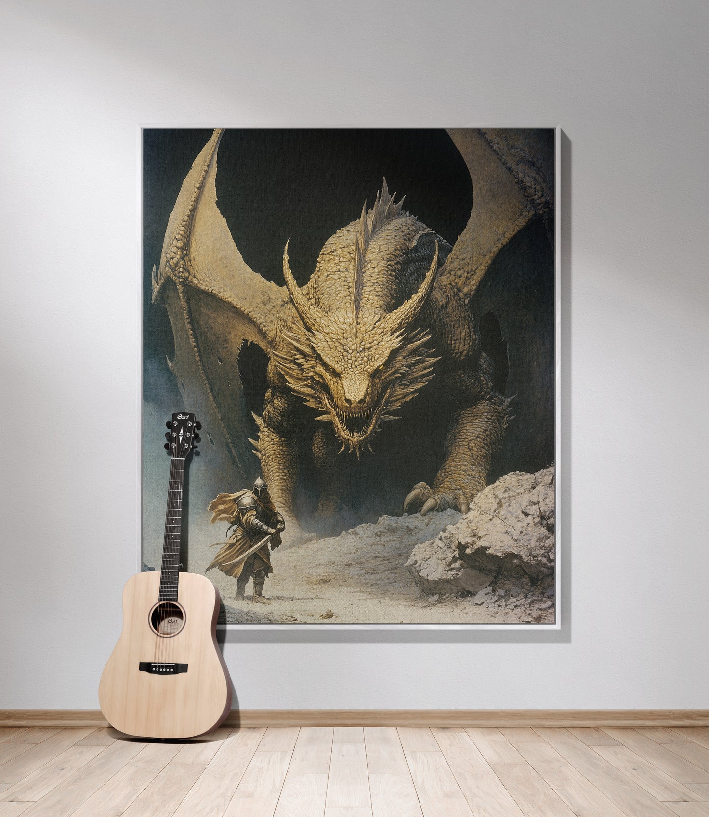 Knight vs. Dragon Woven Throw Blanket