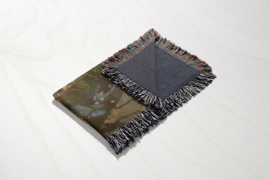 Medieval Stroll Romance Woven Throw Blanket - MagicMerchEmporium