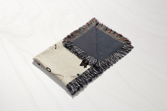 Enchanted Winged Key Woven Throw Blanket - MagicMerchEmporium