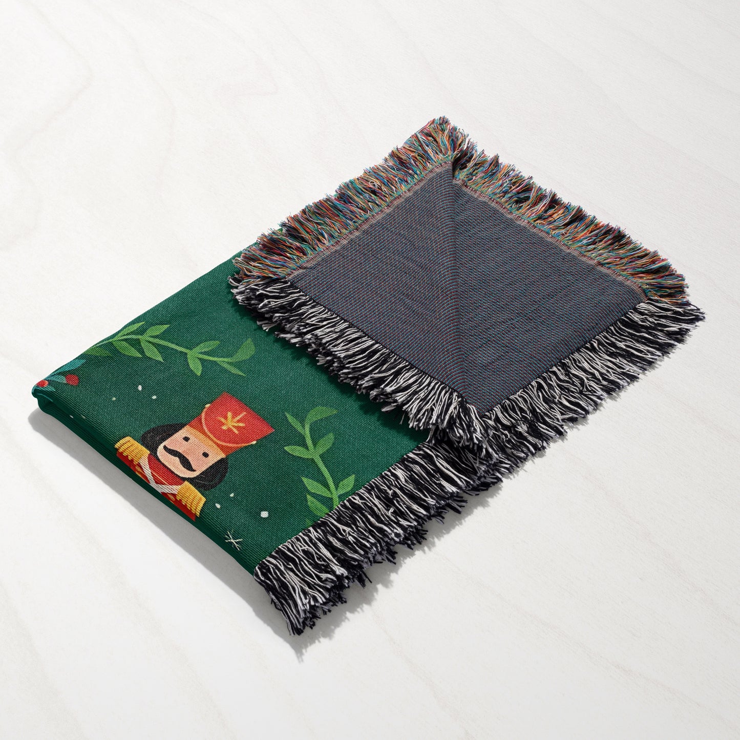 Nutcracker Ballet Christmas Woven Throw Blanket