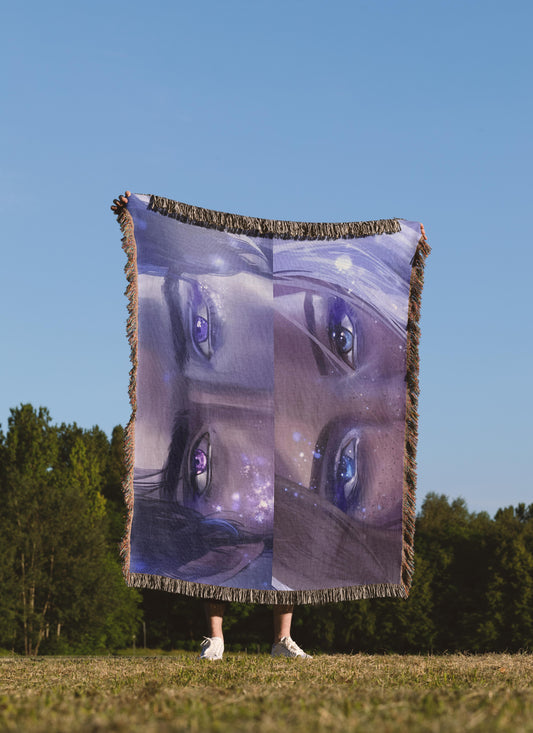 Rhysand & Feyre Eyes Woven Throw Blanket