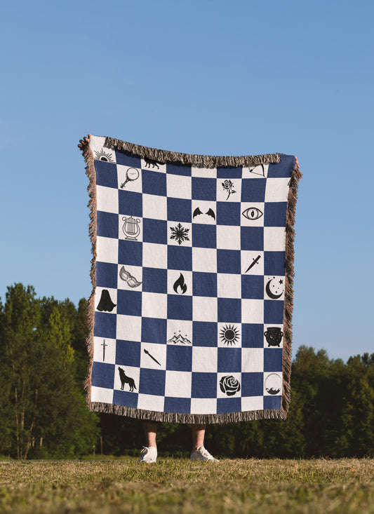 Blue ACOTAR Woven Throw Blanket