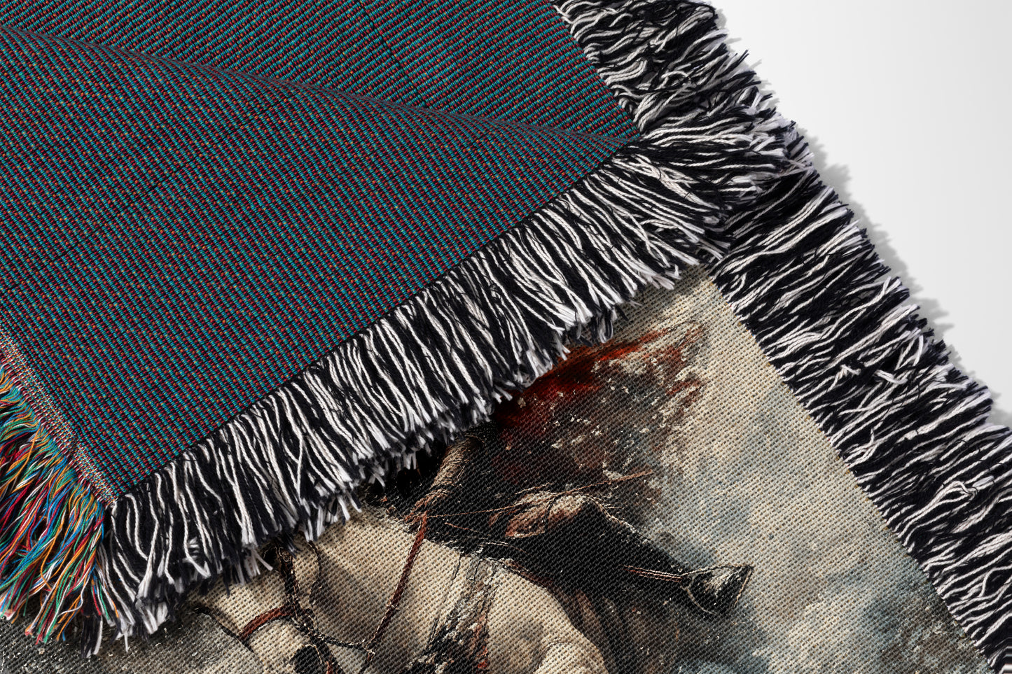 Medieval Knight Woven Throw Blanket – A Bold Statement of Strength and Honor