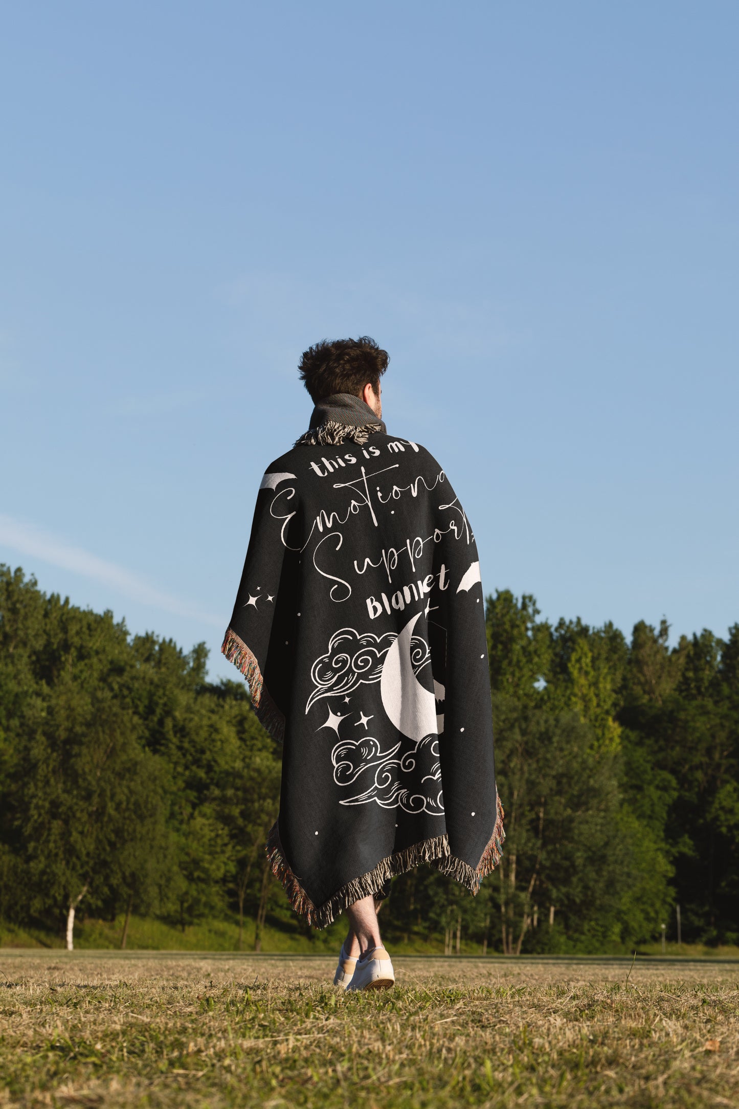Emotional Support Woven Throw Blanket - MagicMerchEmporium