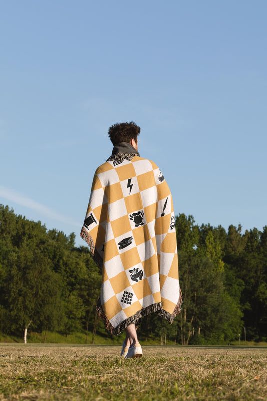Yellow Fourth Wing Woven Throw Blanket - MagicMerchEmporium