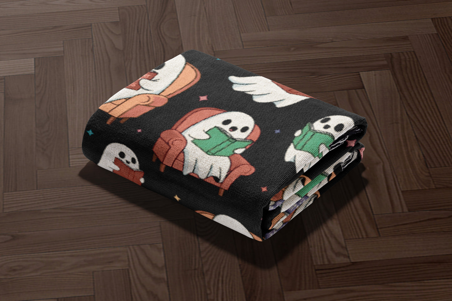 ACOTAR Ghost Reading Woven Throw Blanket