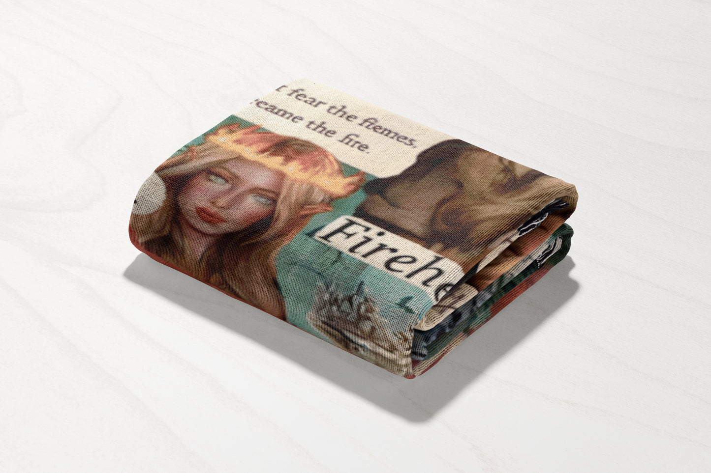 "Fire Breathing Queen" Woven Throw Blanket