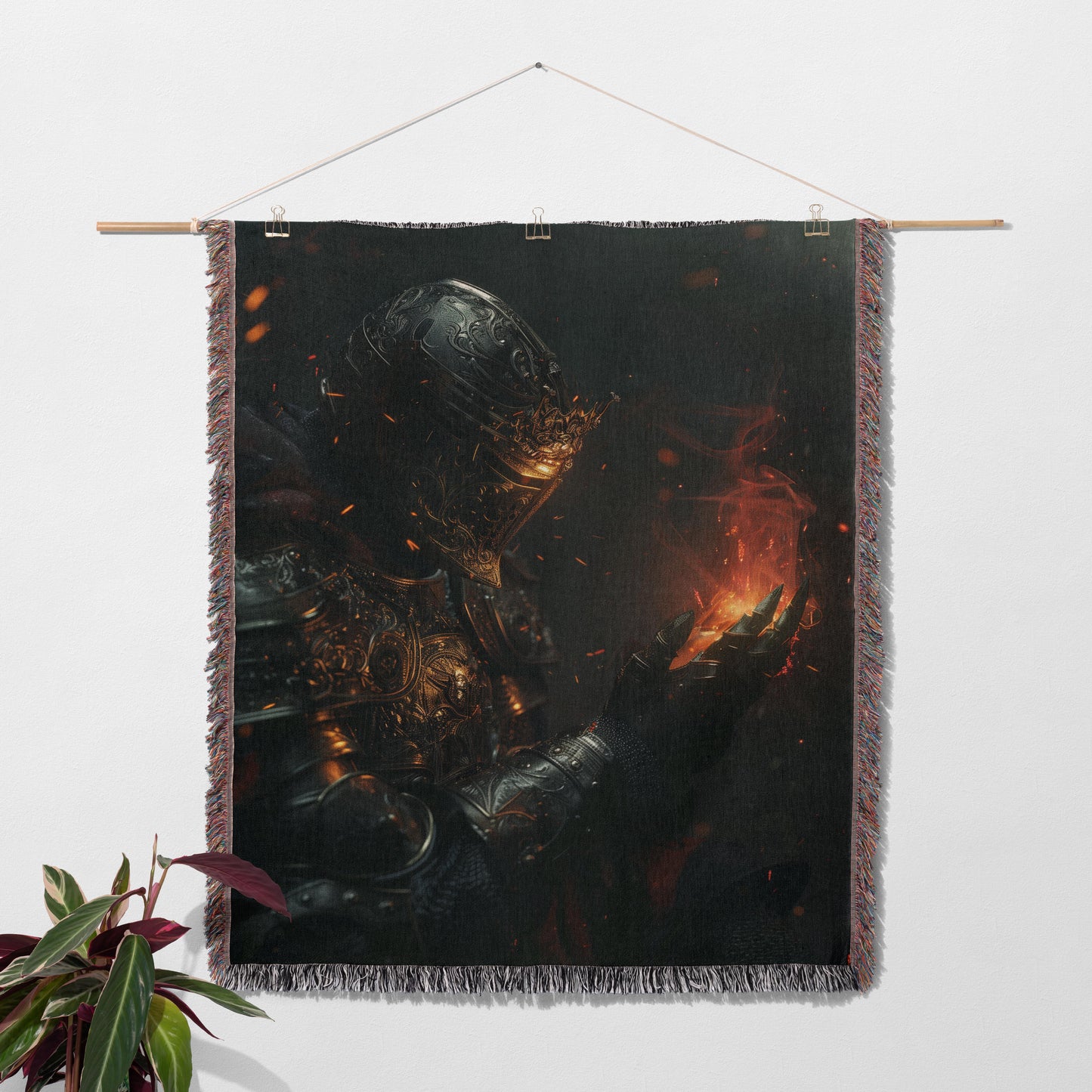 Dark Academia & DnD Woven Throw Blanket