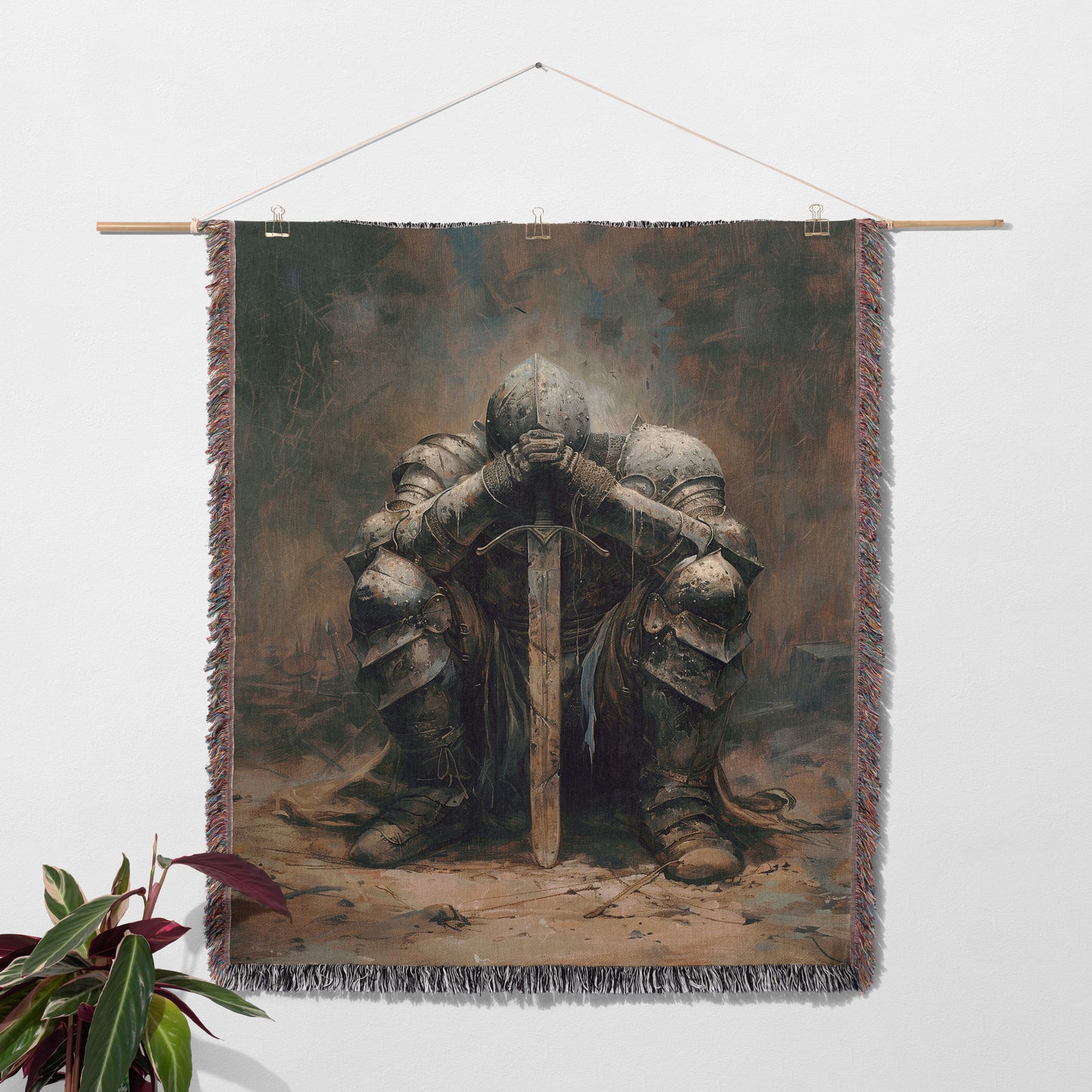 Resting Dark Knight Woven Throw Blanket