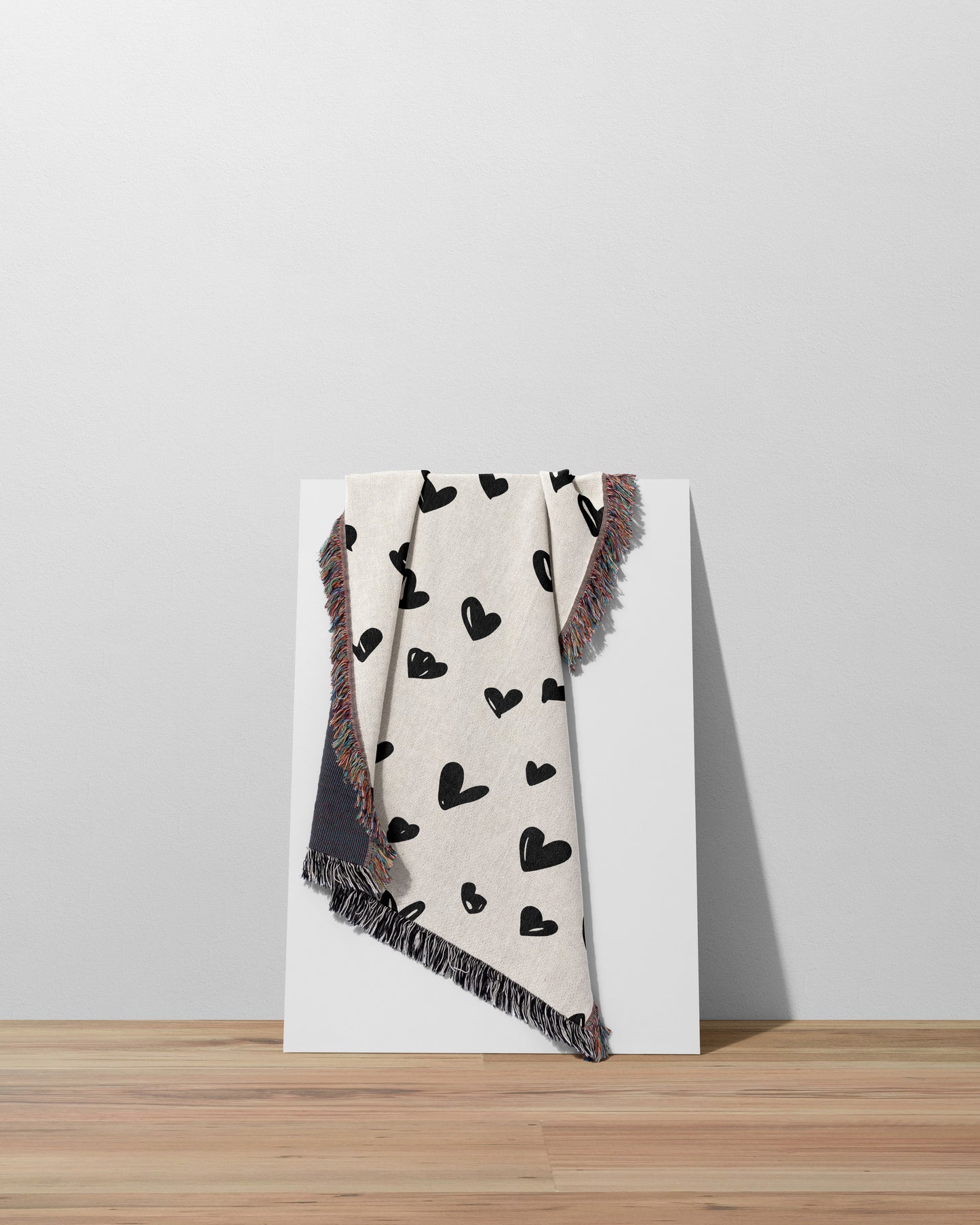 Minimalist Heart Pattern Woven Throw Blanket - MagicMerchEmporium