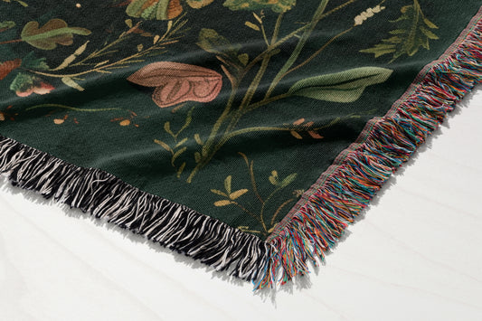 Moonlit Garden Woven Throw Blanket - MagicMerchEmporium