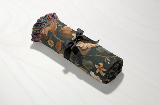 Raven Woven Throw Blanket - MagicMerchEmporium