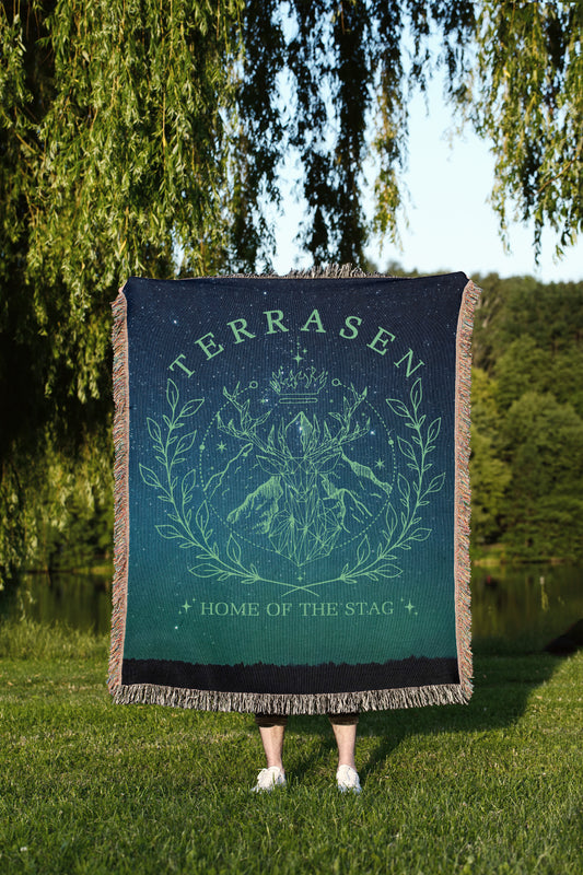 Home of the Stag Woven Throw Blanket