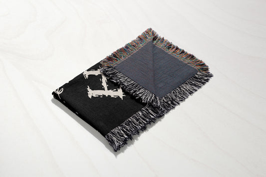 Basgiath War Dark College Woven Throw Blanket - MagicMerchEmporium