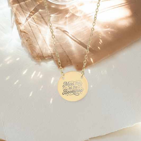 Meet Me at the Bookshop Circle Necklace