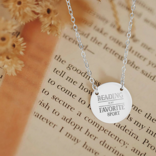 Reading Is My Favorite Circle Necklace