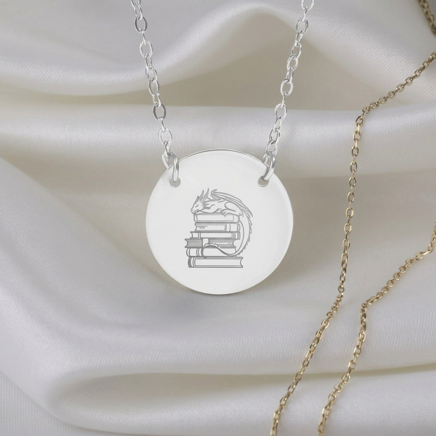 Literary Dragon Hoard Circle Necklac
