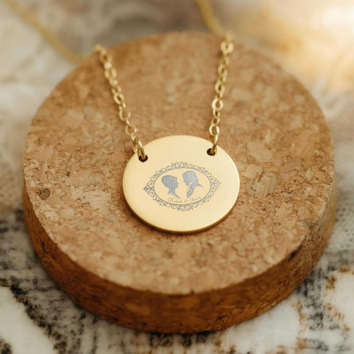 Pride & Prejudice Cameo Circle Necklace