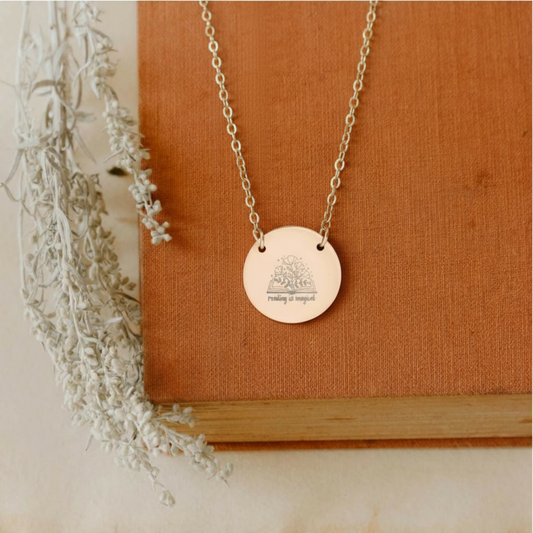 Reading Is Magical Circle Necklace
