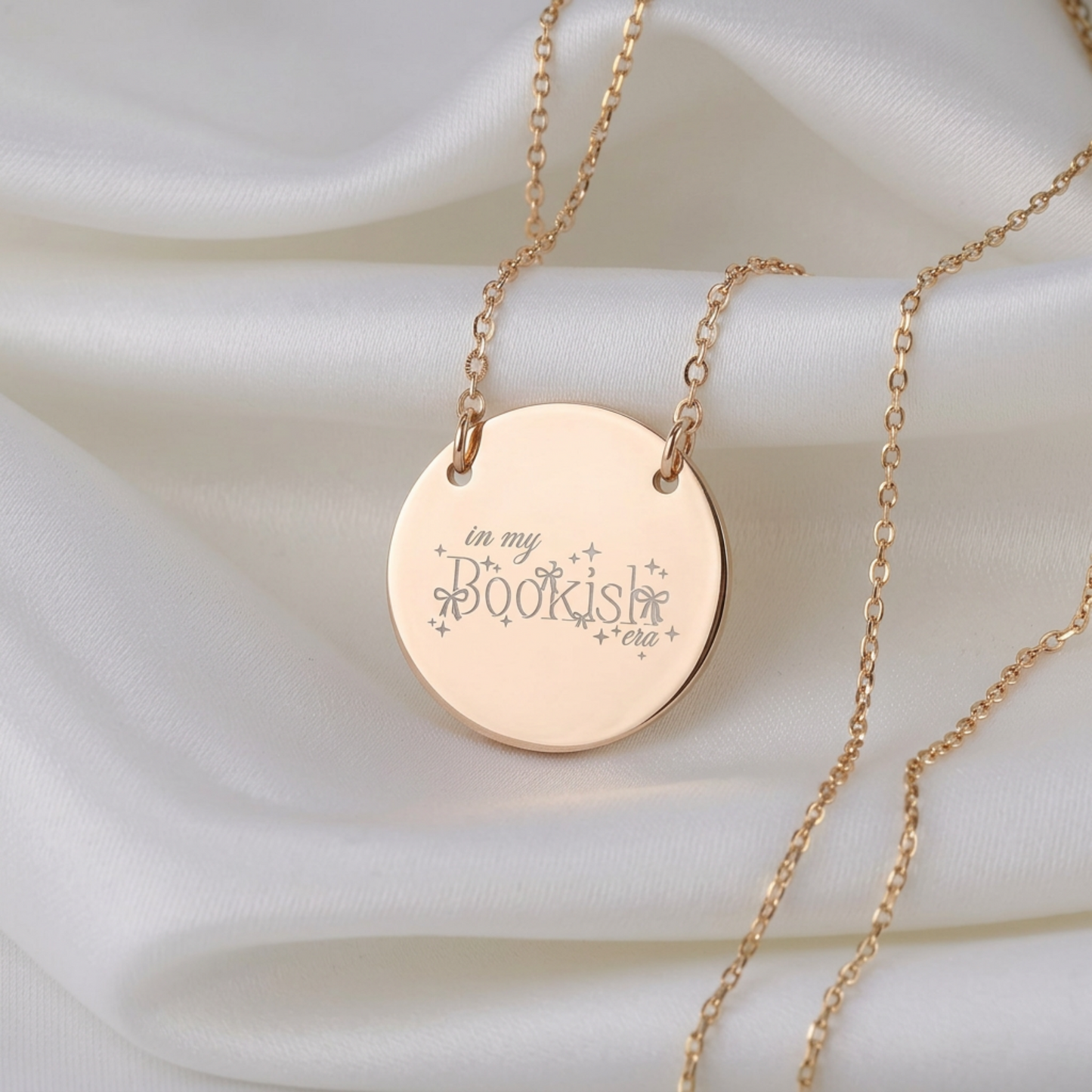 In My Bookish Era Circle Necklace