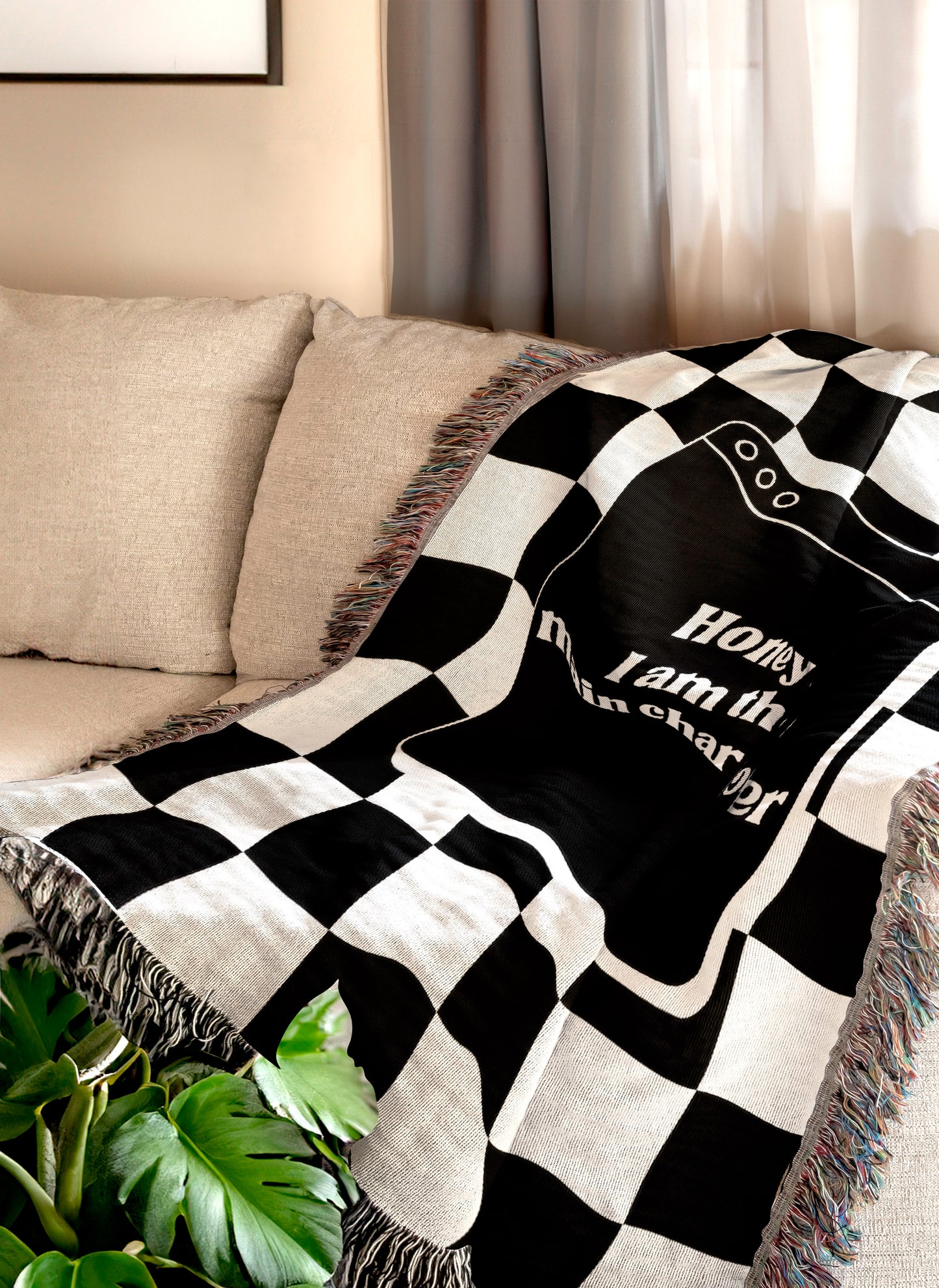 Honey, I Am the Main Character" Woven Throw Blanket - MagicMerchEmporium