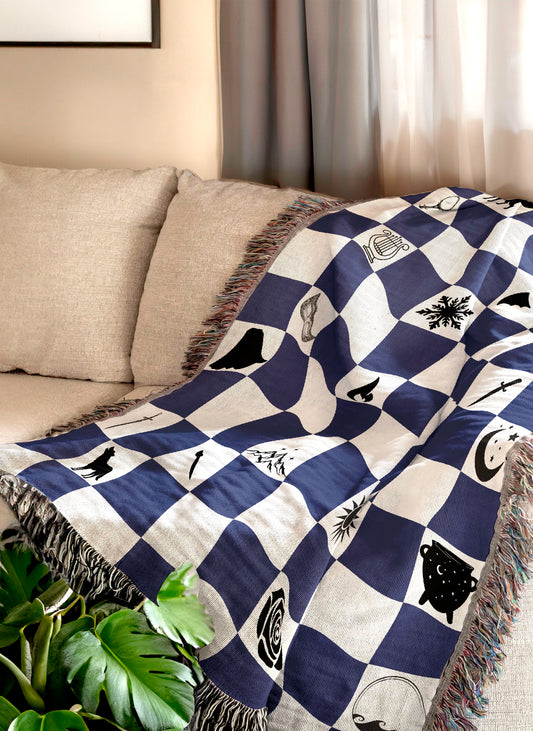 Blue ACOTAR Woven Throw Blanket