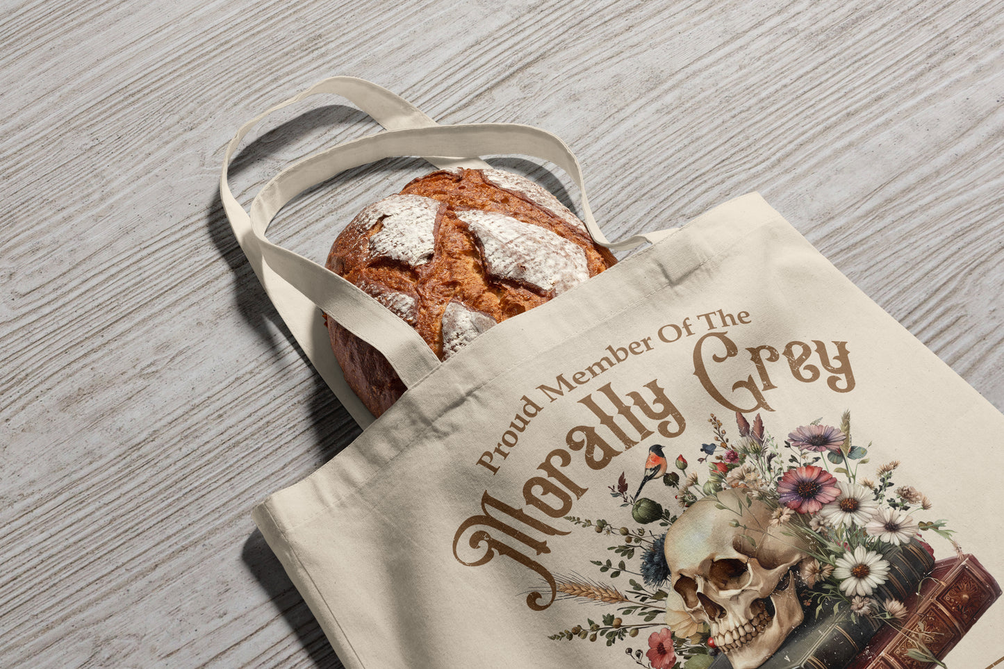 Morally Grey Book Club Tote Bag