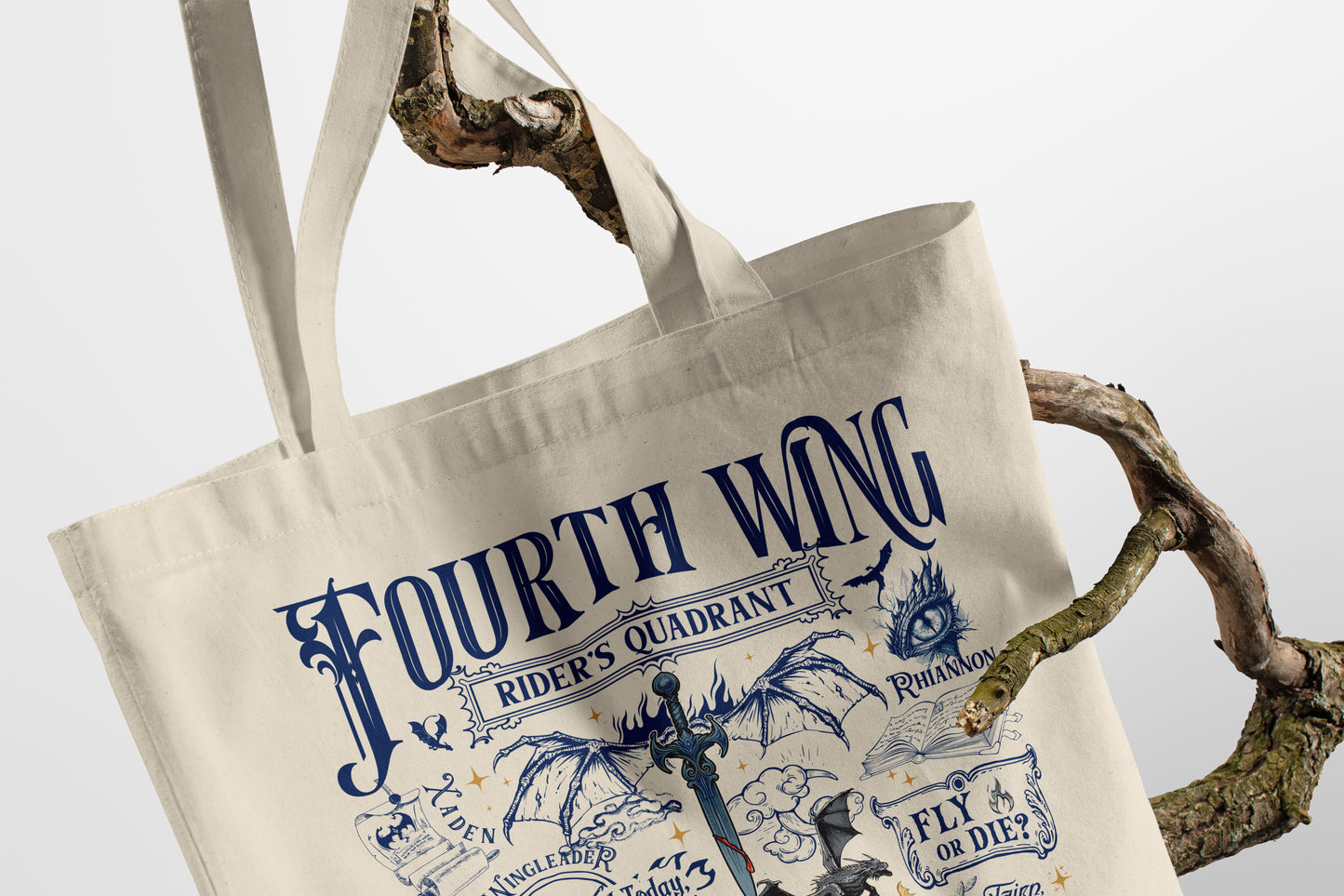 Fourth Wing Rider's Quadrant Tote Bag