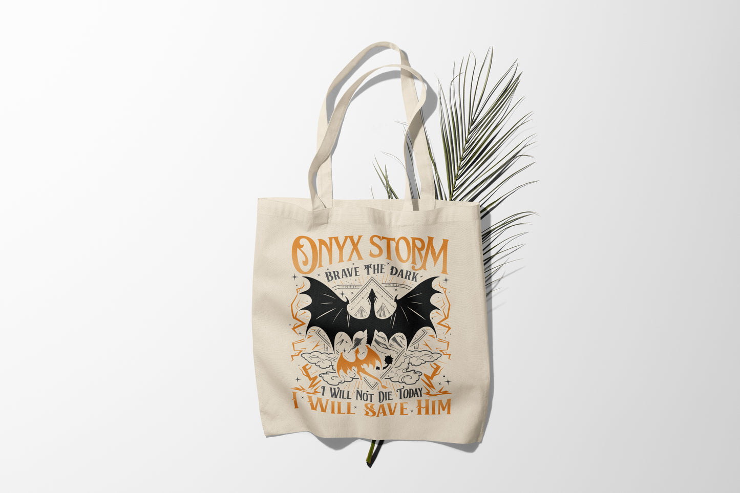 Onyx Storm Dragon Rider Tote Bag