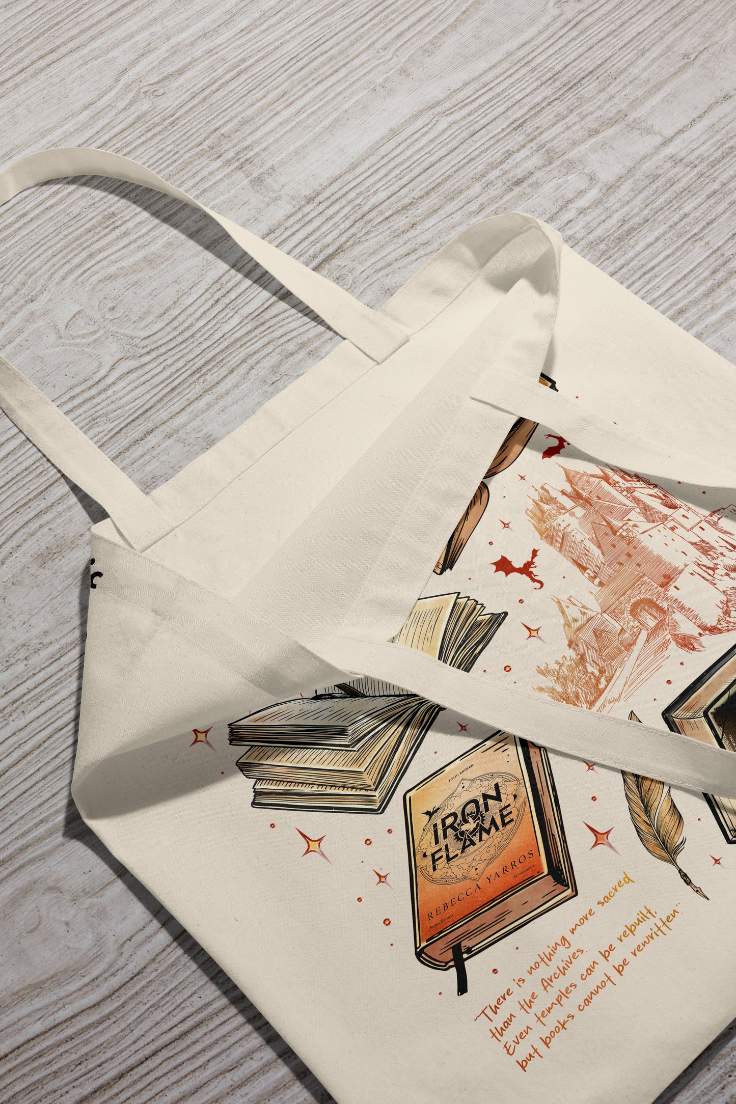 🌟 Empyrean Series Book Art Tote – For the Fierce Fantasy Reader
