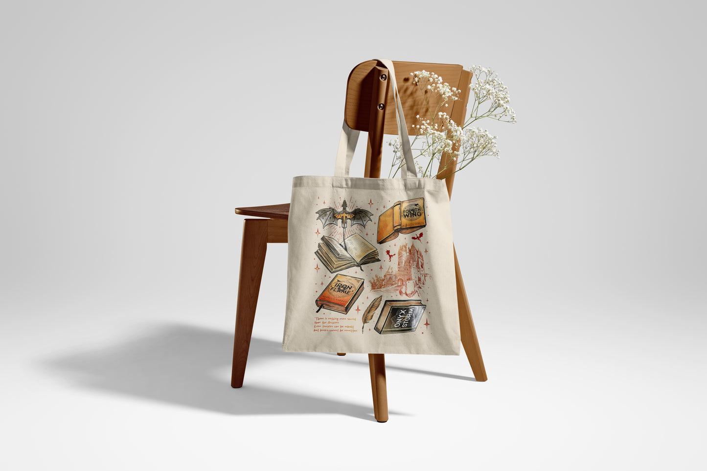 🌟 Empyrean Series Book Art Tote – For the Fierce Fantasy Reader
