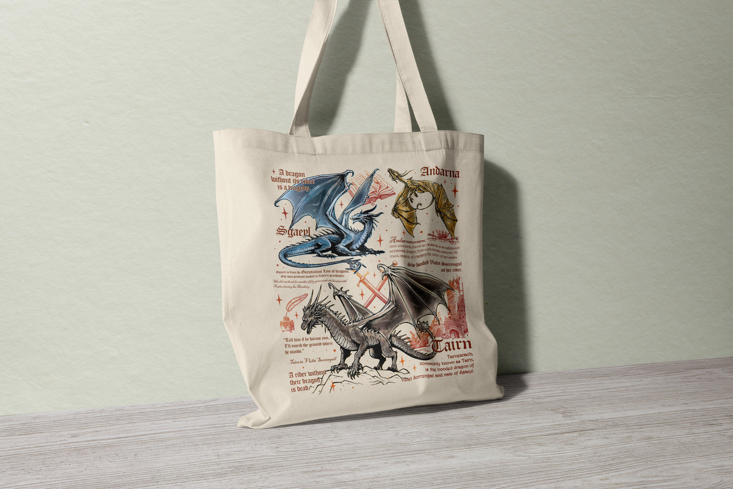 π₯ Dragon Legends Tote β Tairn, Andarna & Sgaeyl Edition