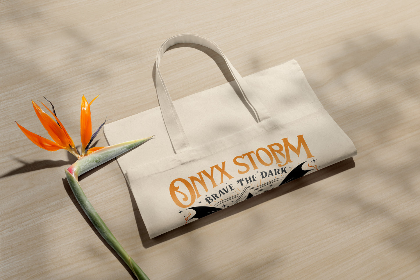 Onyx Storm Dragon Rider Tote Bag