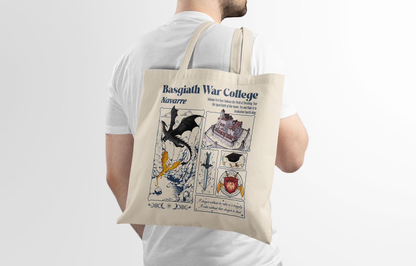 Iron Flame Dragon Riders Tote Bag