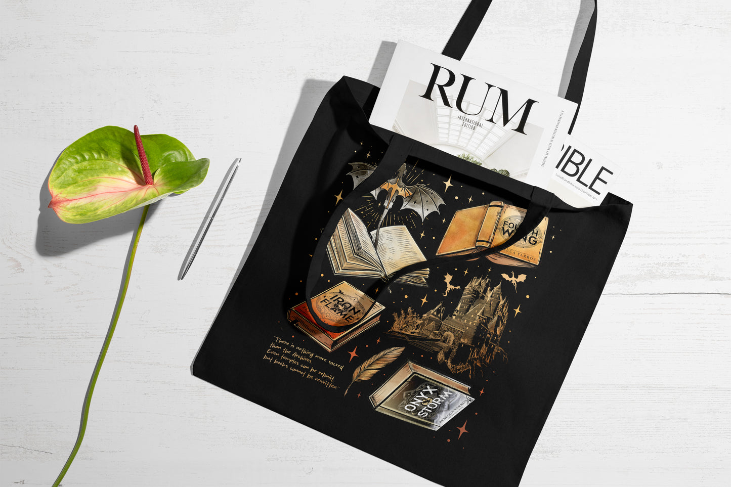 🌟 Empyrean Series Book Art Tote – For the Fierce Fantasy Reader