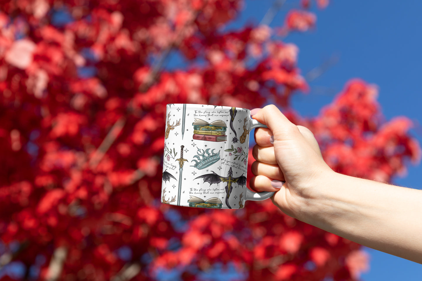 📖 Fantasy Bookish Mug | Fourth Wing | ACOTAR | TOG | Book Lover's Dream