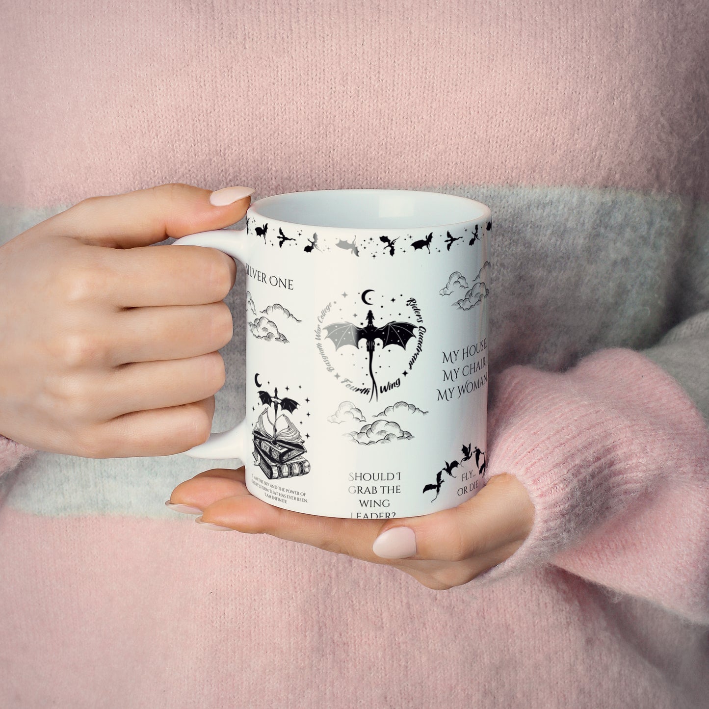 🐉 Fourth Wing Inspired Mug | Fantasy Dragon Romantasy Cup