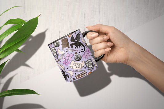 Black Fourth Wing Fantasy Mug