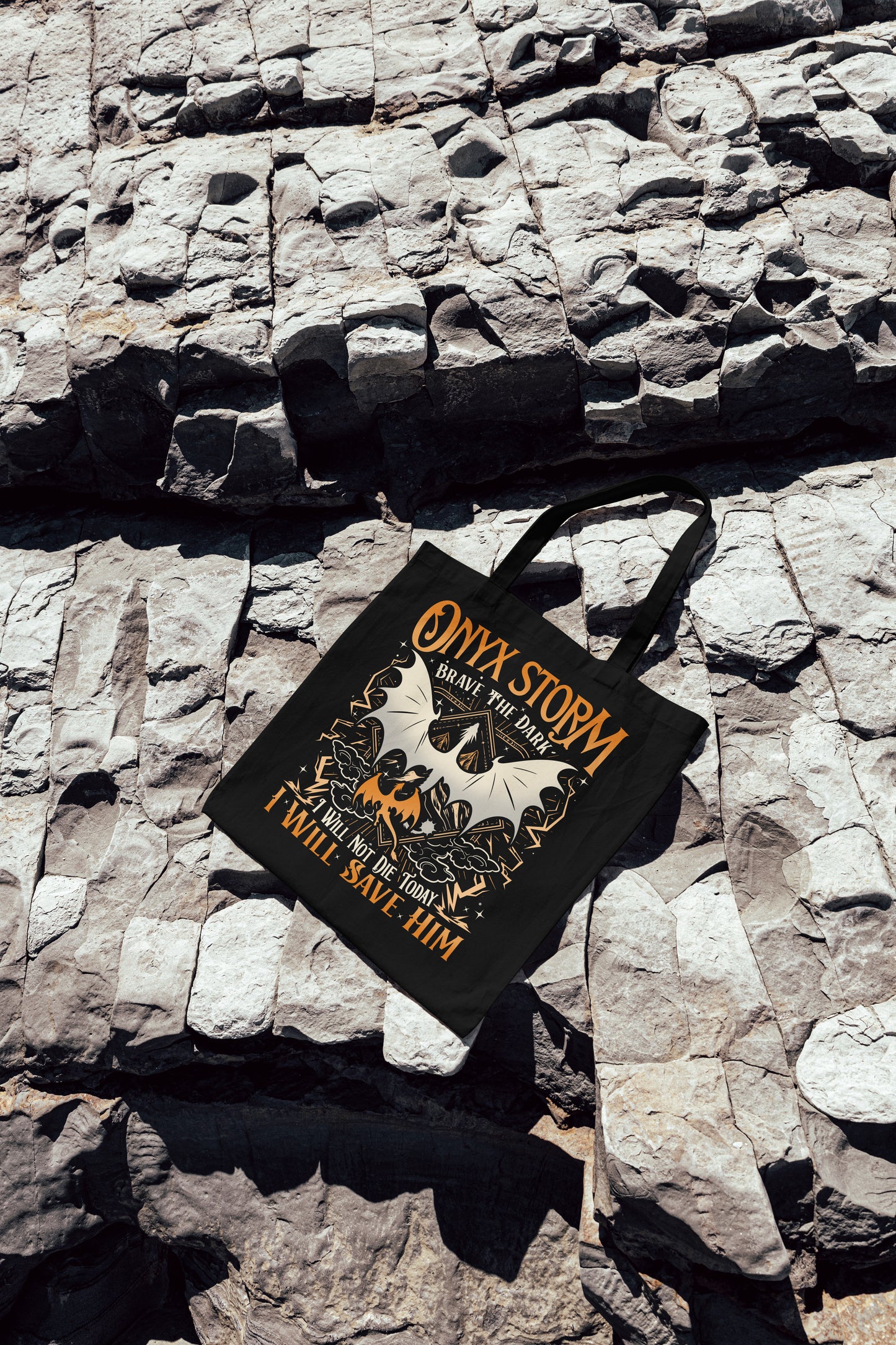 Onyx Storm Dragon Rider Tote Bag