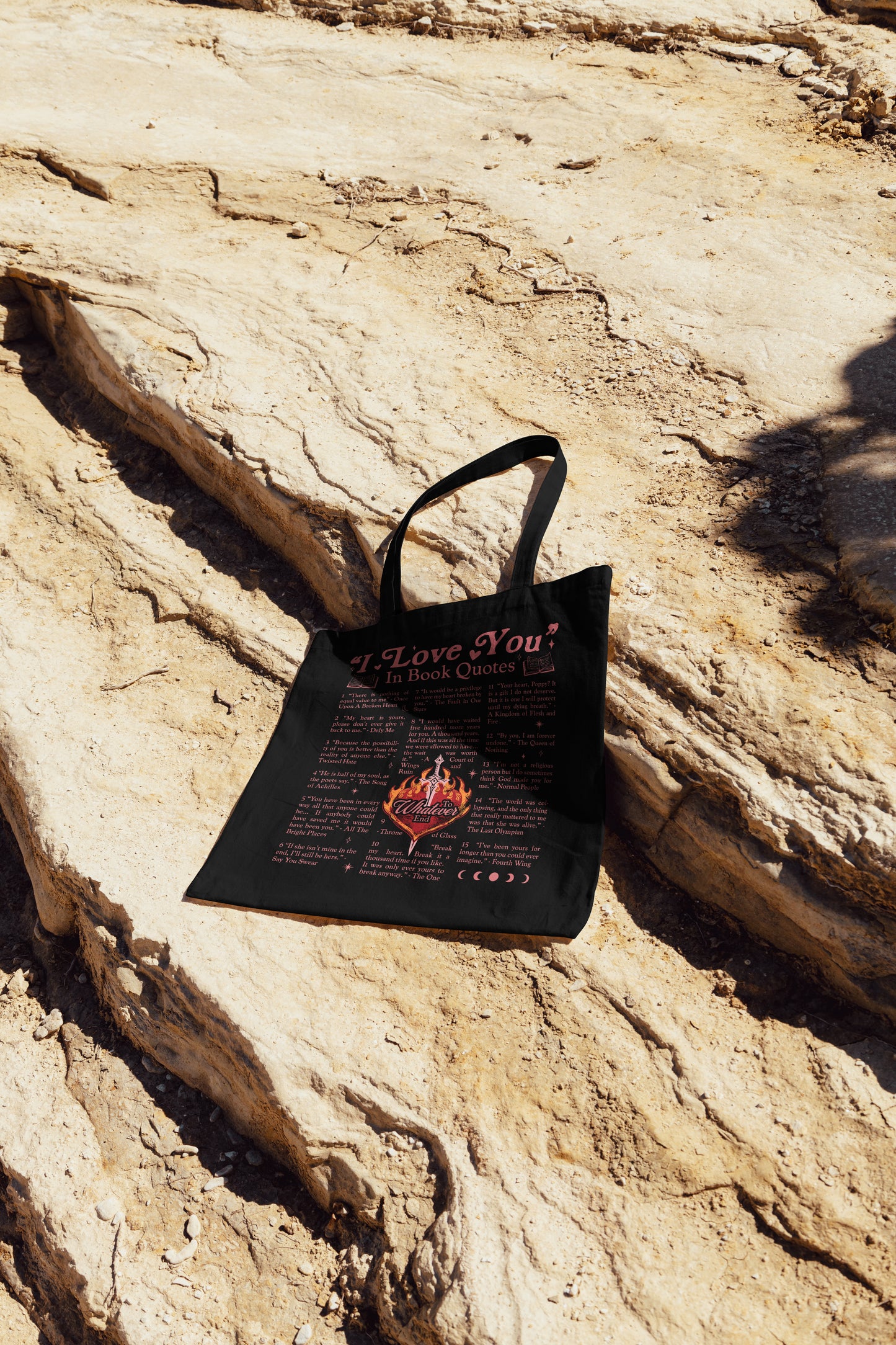 “I Love You” in Book Quotes Tote Bag