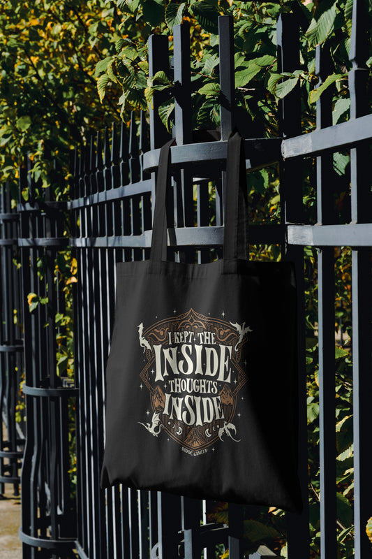 “I Kept the Inside Thoughts Inside” Tote Bag - MagicMerchEmporium