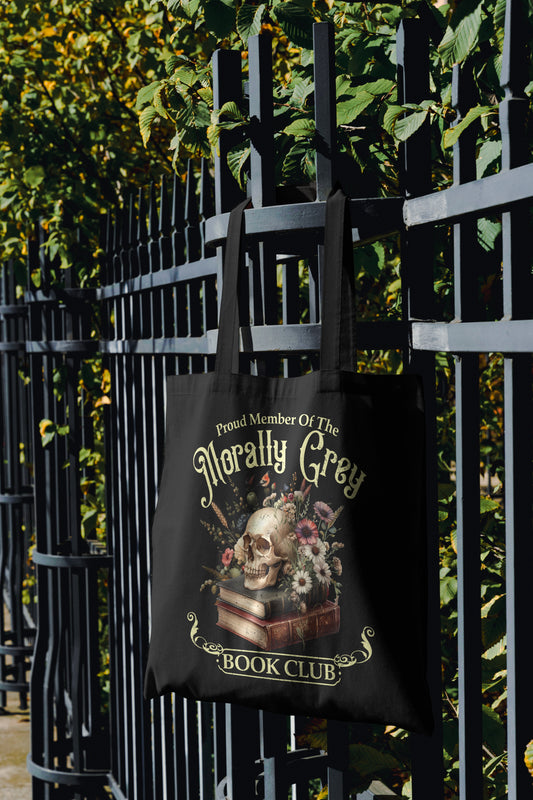 Morally Grey Book Club Tote Bag