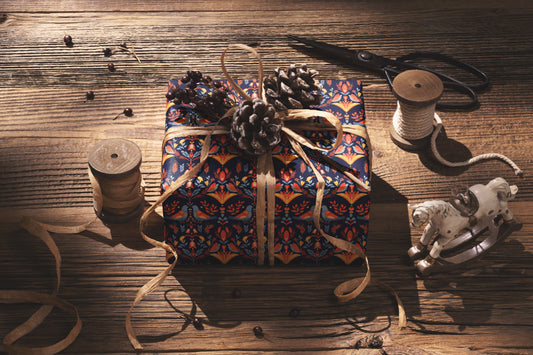Nordic Folk Art Wrapping Paper