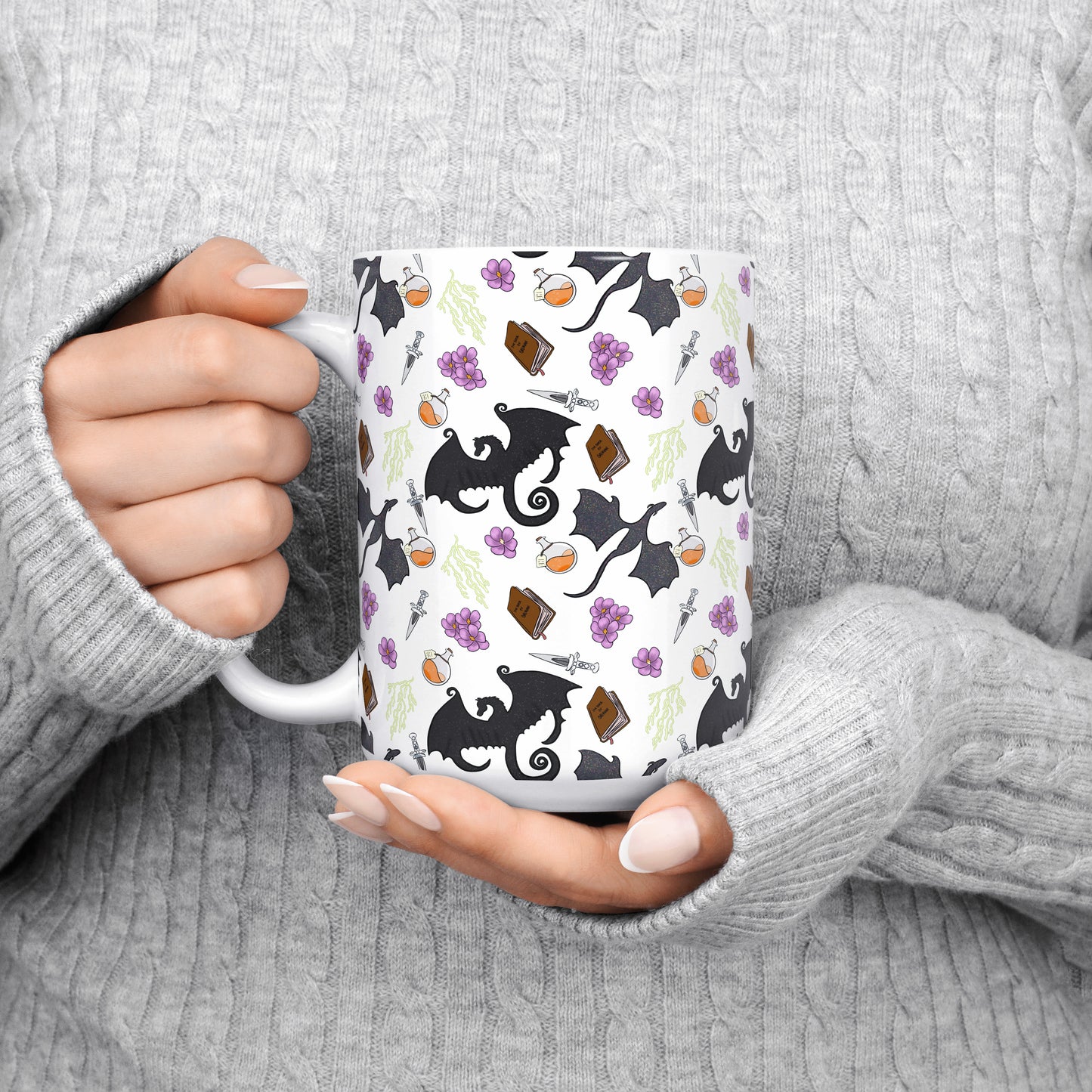 🐉 Fourth Wing Inspired Dragon Mug | Fantasy Bookish Gift