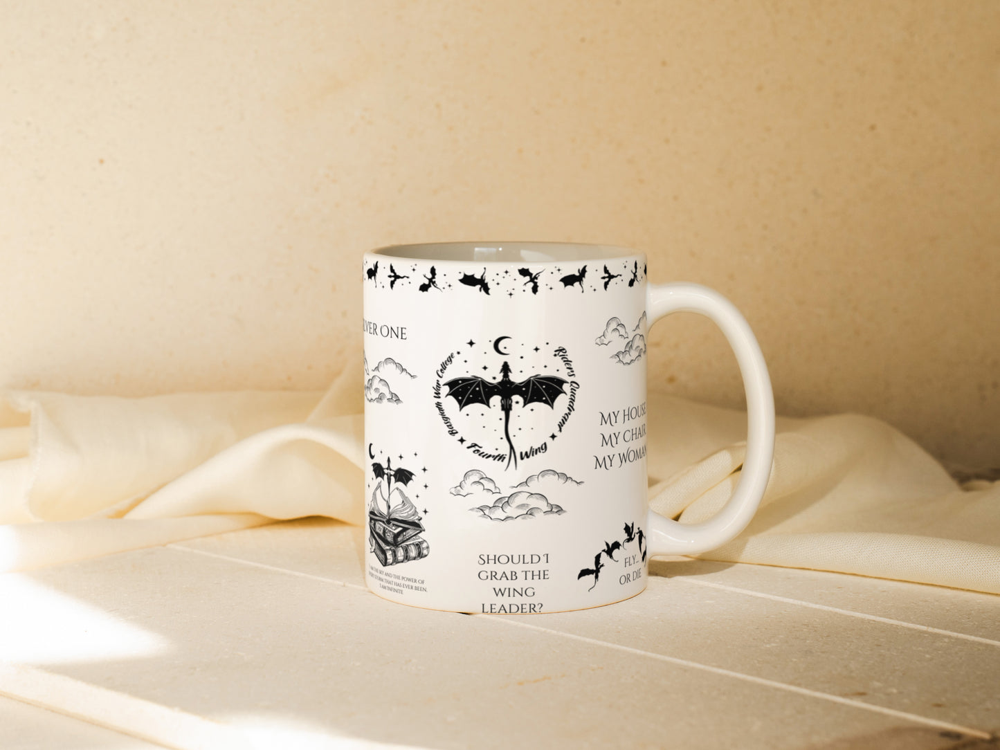 🐉 Fourth Wing Inspired Mug | Fantasy Dragon Romantasy Cup