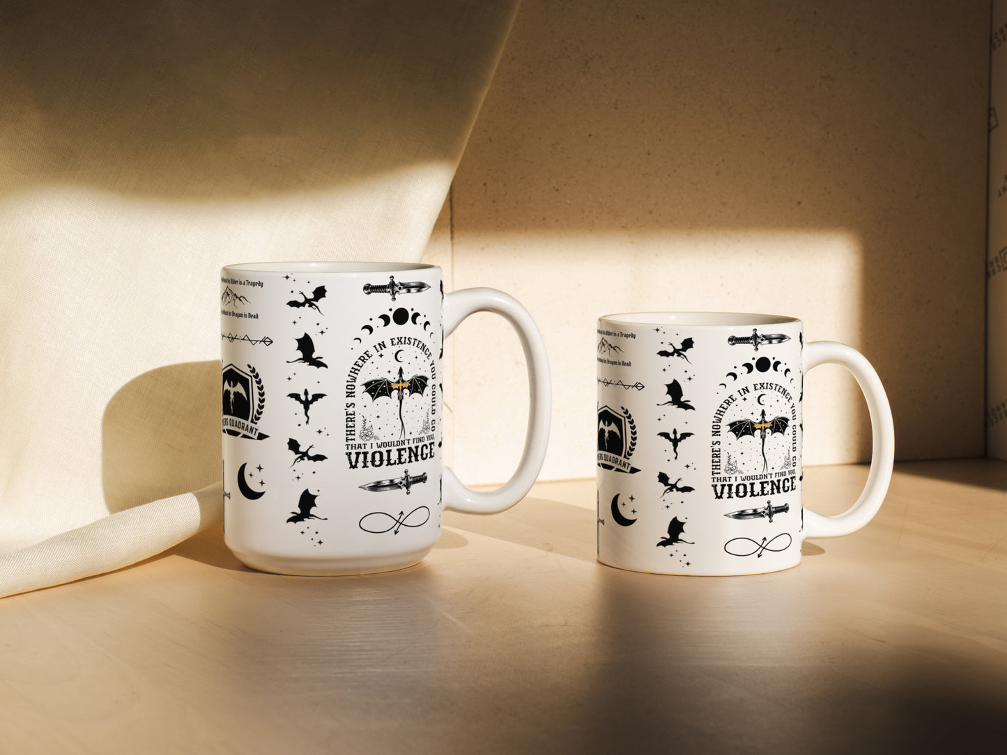 Fourth Wing Dragon Mug - MagicMerchEmporium