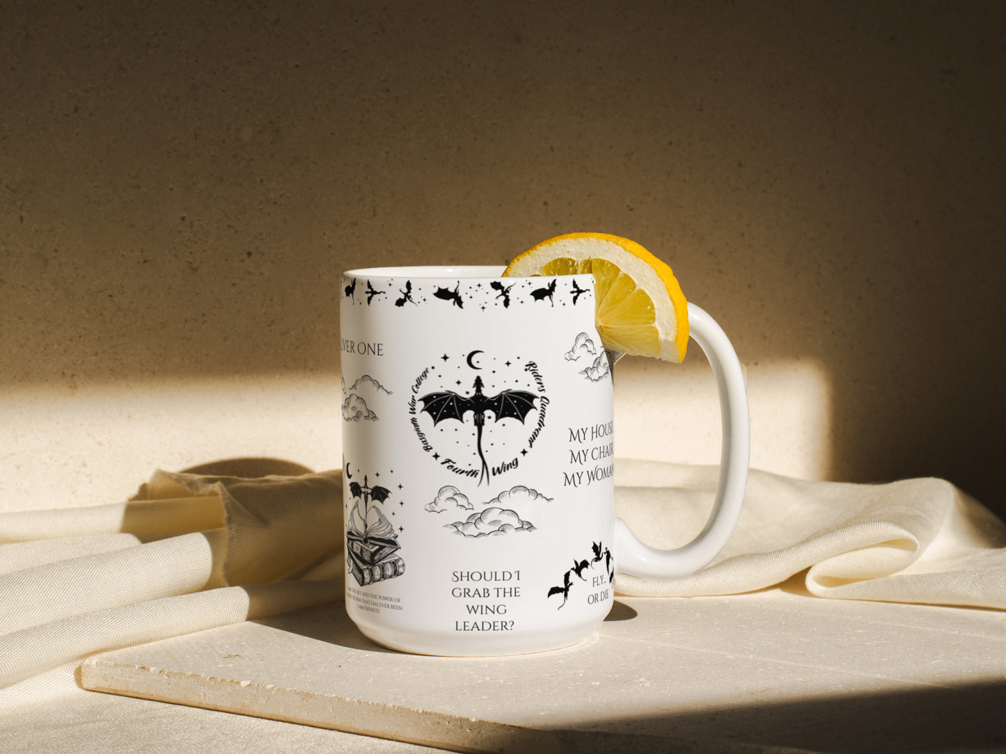 🐉 Fourth Wing Inspired Mug | Fantasy Dragon Romantasy Cup