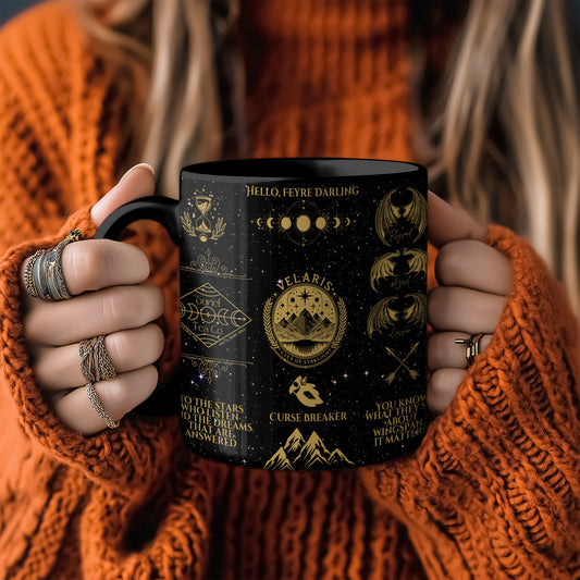 Black ACOTAR Night Court Mug - MagicMerchEmporium