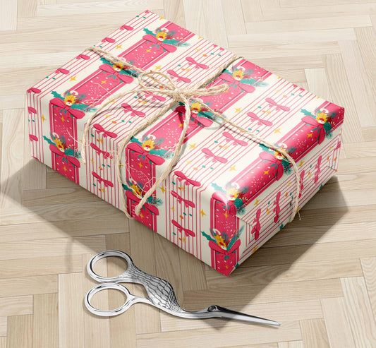Festive Pink Wrapping Paper
