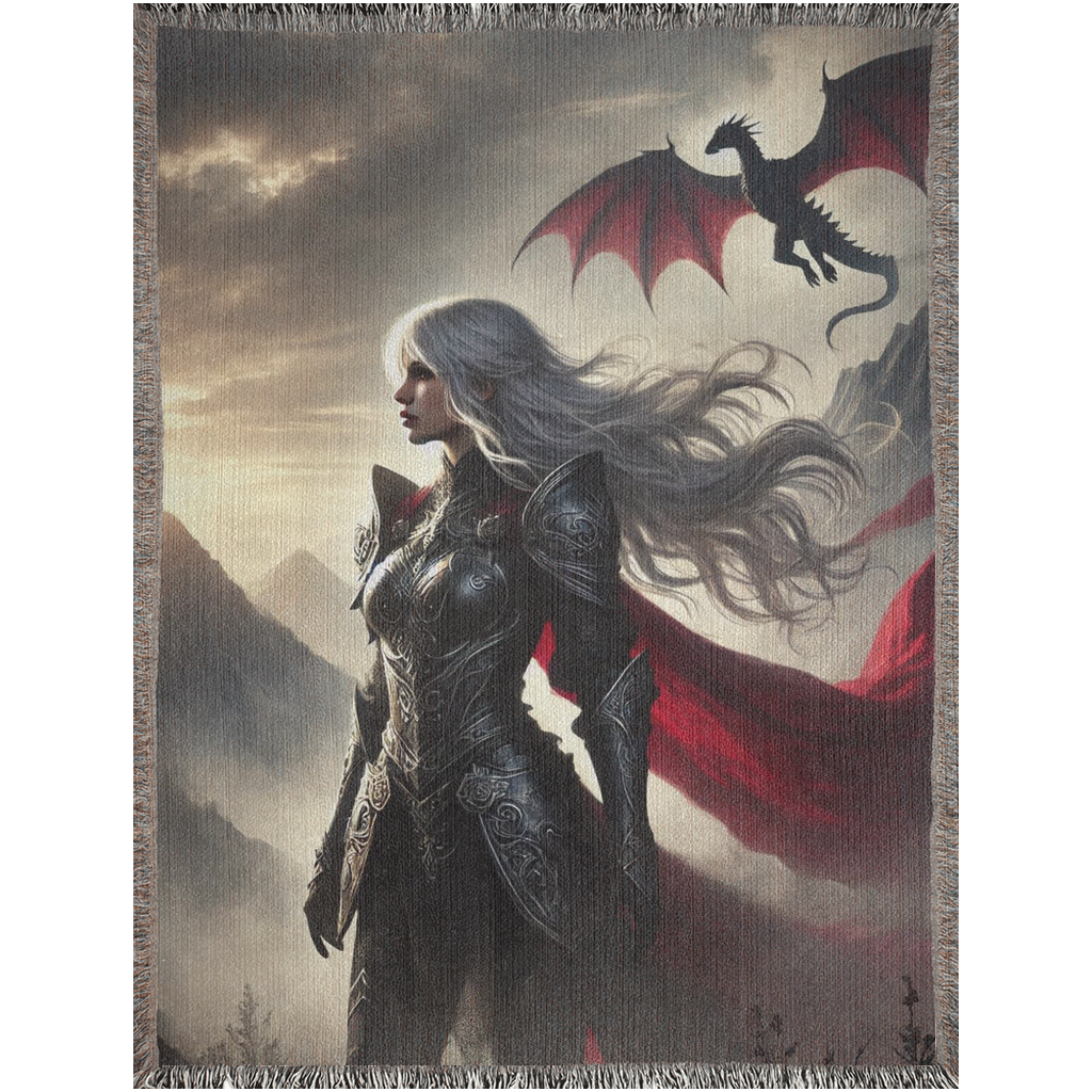 🐉 Dragon Rider Woven Tapestry Blanket | TOG & Fantasy Bookish Merch 🌙